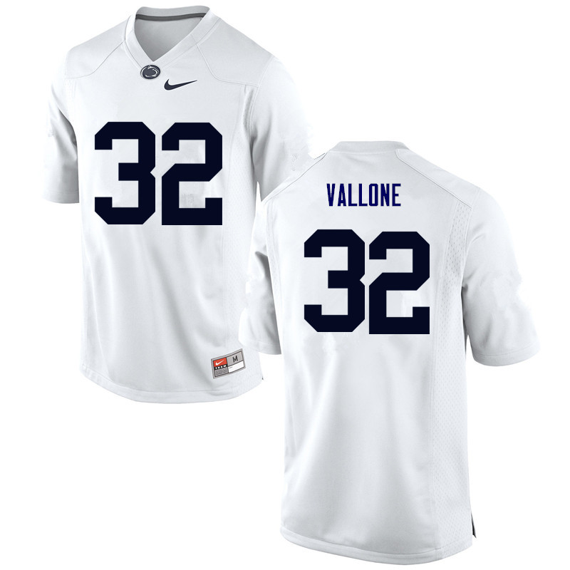 Men Penn State Nittany Lions #32 Mitchell Vallone College Football Jerseys-White